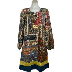 Soggo - Travelkleding voor dames - Multiprint classic jurk - Ademend - Kreukvrij - Duurzame Jurk - in 3 maten - Maat 36/38