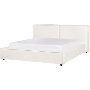 LINARDS - Bed - Wit - 160 x 200 cm - Polyester