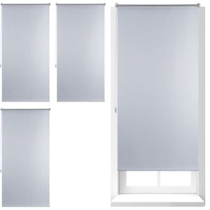 4 x thermo rolgordijn wit - isolerend - zonder boren - verduisterend - 80x160cm