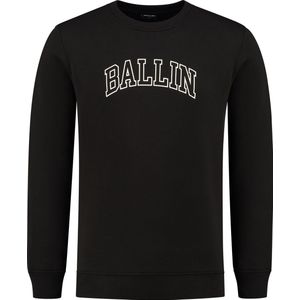 Ballin Amsterdam - Heren Regular fit Sweaters Crewneck LS - Black - Maat XXL