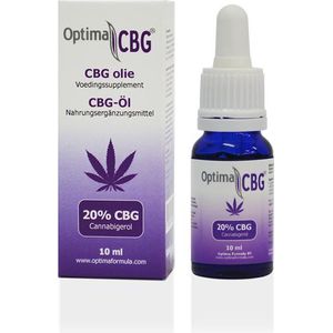 CBG olie 20%, Optima Formula, 100% zuivere CBG olie, 10ml, Cannabigerol