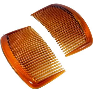 Haarkam-Zijkam bruin fijn middel