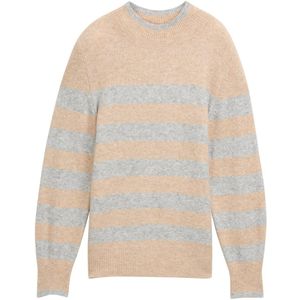 TOM TAILOR DENIM - Trui - Camel / Grijs Gemêleerd - Gebreide Truien