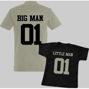 Matching shirts vader en zoon-Vaderdag cadeau-Cadeau voor Papa-Heren Maat Xxl-Kind Maat 104