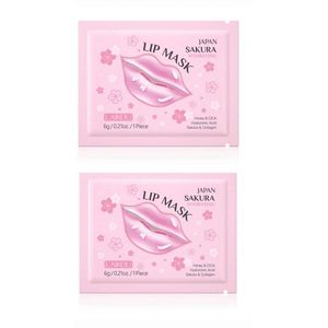 Japan Sakura Hydrating Lip Mask - 2 stuks Moisturizes Nourishes and Smooths - Zacht Kersenbloesem Lipmasker Verzorging Hydraterend Diep Voedend Vermindert Fijne Lijntjes Verwijdert Dode Huid Uitdroging - 6 g