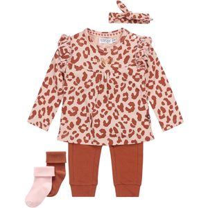 Dirkje - Kledingset - 5delig - Arabian Spice - Noppies sokjes Bruin en lichtroze - Maat 86