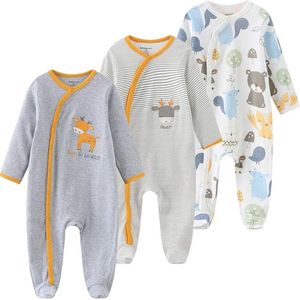 Set van 3 schattige korte mouwen rompers voor baby jongens