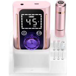 Professionele Oplaadbare Nagelboor met Touchscreen 45000 tpm - Draadloze Nagelvijlkit voor Manicure en Pedicure