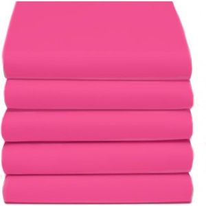 D'Orveige Hoeslaken Dubbel Jersey - Litsjumeaux XL - 190x210/220 cm - Roze