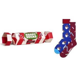 Happy Socks - 2-Pack Holiday Striped Cracker Gift Set - Unisex - Sokken