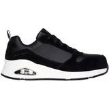 Skechers - Uno Sr Elainy - Werklaarzen - Zwart/Wit - Veiligheidsneus - Antislip Skech-Air