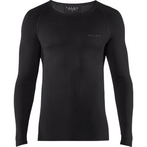 FALKE Warm heren thermoshirt - lange mouw - zwart - Maat: XL