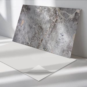 Wallfluent Vinyl Wandpaneel - Natuursteenpatroon Wandpaneel PVC - 120 cm x 60 cm - Grijs Vinyl Wandpaneel - Set van 1 - Rechthoekig Wandbekleding Vinyl - Texturen Wandpaneel - Zelfklevend Wandpaneel - Wandpaneel Keuken en Badkamer