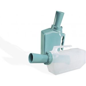 Urinaal met terugloop beveiliging - man, transparant