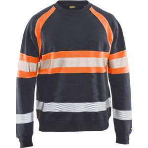 Blaklader Sweater High Vis 3359-1158 - Medium Grijs/ High Vis Oranje - L