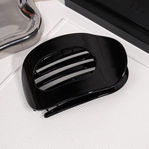 Haarspeld eend clip platte ovale achterkant van het hoofd schijf clip voor het grootste deel van de haarspeld, glanzend zwart