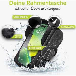 Waterdichte frametas telefoonhouder voor op de fiets - ideaal voor navigatie - fietstas frame - fiets-telefoontas - fietsaccessoires