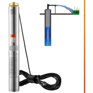Dompelpomp - Waterpomp - Pomp - 750W - RVS Constructie, 230V Voor Irrigatie en Watervoorziening - Tuinpomp - Diepwaterpomp - Elektrische