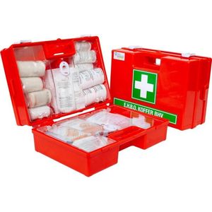 Verbandkoffer - Compact - Oranje - Inclusief Wandhouder