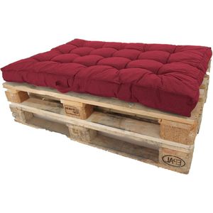 Palletkussens kastkussen - Rood - 120 x 80 cm - 65% katoen 35% polykatoen Palletkussens