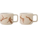 Bloomingville - Harlow - Mok - Bruin - 250 ml - 2 stuks