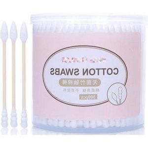 Allecto Plus - Katoenen Swabs 300 stuks voor Oogmake-up en Oorreiniging