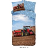 Good Morning Kinderdekbedovertrek ""tractor"" - Multi - (140x200/220 cm) - Katoen Flanel