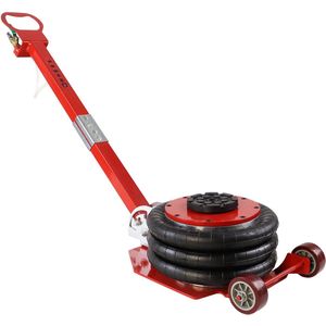 Aufun Pneumatische Krik, Push-Pull Model, 6600 Lbs Pneumatische Krik, Geschikt Voor Onderhoud, Draagbare Pneumatische Krik, Maximale Hoogte 40 Cm, Hefplatform Pneumatisch, Rood