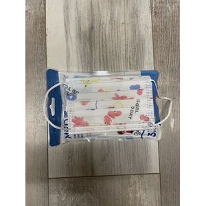 20 stuks - 3 Laags - Kinder Kids Mondkapjes Wit + Thema Fruit - Mondmaskers - Wegwerp - Per 10 stuks verpakt