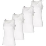 Apollo Singlet Dames Bamboo - Wit onderhemd dames - 4 stuks -Maat S