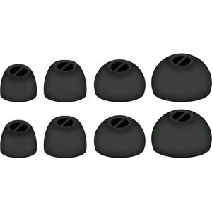 Ibley Siliconen oortips voor Sennheiser Momentum True Wireless 2/3/4/Sport zwart - Siliconen Earplug - XS/S/M/L formaat - 4 paar - 4 maten - Sennheiser CX 1/Plus oortips - Sennheiser CX 400BT/500BT oortips