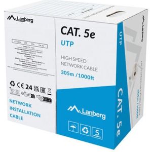 Lanberg - LCU5-15CC-0305-S - UTP-netwerkkabel - Grijs - Categorie 6 - 305 meter