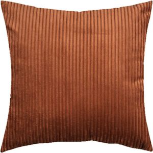 Lucy’s Living Luxe sierkussen CORDUROY roest/cognac– 45 x 45 cm - polyester - wonen - interieur – woonaccessoires – kussentjes