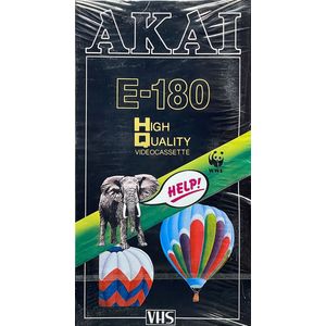 Akai E-180 VHS Videoband – 3 Uur Opnemen – Gesealed – Made in Japan