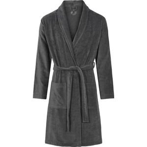 Sorprese Exclusive - Badjas - Maat L/XL - Donkergrijs - Sjaalkraag - Ultra Zacht en Warm - Microvezel - Badjas Dames - Sauna - Oeko-Tex Standard 100 - Cadeau