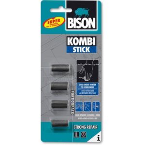 Bison - Kneedbaar Staal - Kneedbaarstaal - Kombi Stick - 2-componentenlijm - Portion Pack