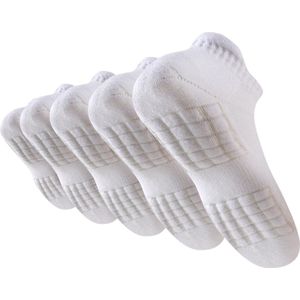 Hardloopsokken - 5 paar - Wit - Maat 36-40 - Hardloopsokken - Running Socks - Korte Hardloop Sokken - Sportsokken - Tennissokken - Hardloopsokken Heren - Hardloopsokken Dames - Sportsokken Heren - Sportsokken Dames