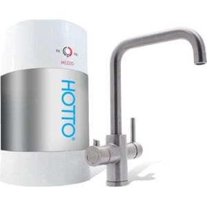 HOTTO Kokend water kraan | Soloset 5 liter Inhoud Met Quadro kraan RVS, complete set, inclusief installatie materiaal