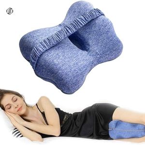 Equivera kniekussen voor in bed - kniekussen - beenkussen - kniekussen voor in bed zijslapers - kniekussen orthopedisch - kniekussen traagschuim