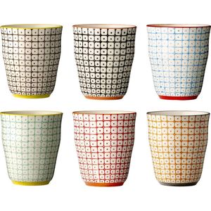 Bloomingville - Carla - Kopjes - Rood - Set van 6 - Ø8.5 cm