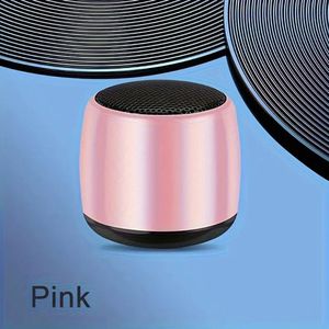 Doppler Mini Series Bluetooth Speaker - Draadloze Muziek Box - Extra Bass - Mini Speaker - Roze - Mini draadloze Bluetooth-luidspreker Draagbare metalen draadloze luidspreker Mobiele telefoon Computer Muziekspeler