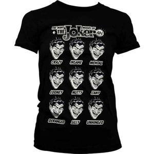 DC Comics Batman Dames Tshirt -L- The Many Moods Of The Joker Zwart