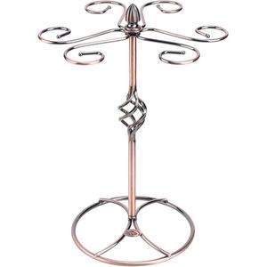 Wijnglashouder voor 6 glazen - Rechtopstaand design - Bekerhouder voor tafelblad - Keukenbar organizer