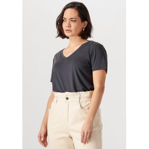 Catwalk Junkie Tshirt With Vneck Tops & T-shirts Dames - Shirt - Grijs - Maat 36