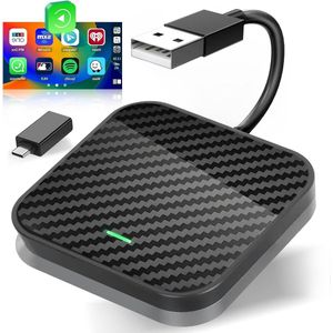 Draadloze Carplay Dongle - Conversie van bekabelde Carplay naar draadloze - Plug and Play USB Carplay Adapter - Verbeterde Connectiviteit Carplay Dongle