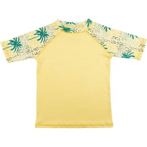 Ducksday - UV Zwemshirt - korte mouw voor baby - unisex - Cala - 74/80 - geel - promo