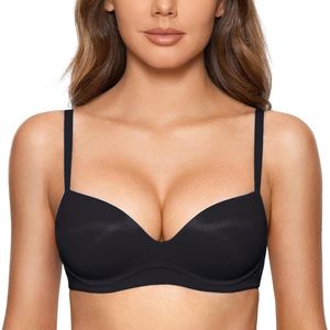 Push Up bh voor Vrouwen | Plunge Model | Draadloos en Comfortabel | Gevoerd | T-Shirt BH met Push-Up Effect