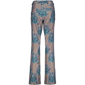 DIDI Dames Travel pants Paseo in taupe with Odyssey print maat 42