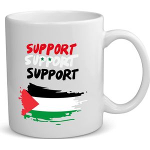 Akyol - support palestina koffiemok - theemok - Palestina - mensen die liefde willen geven aan palestina - degene die van palestina houden - supporten - oorlog - verjaardagscadeautje - gift - geschenk - kado - 350 ML inhoud