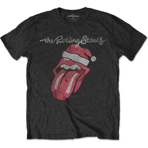 The Rolling Stones - Santa Lick Heren T-shirt - M - Zwart
